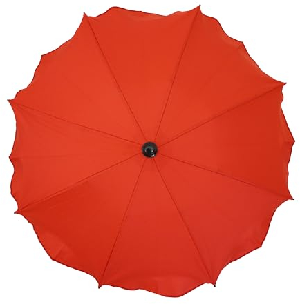Skyline Universal Sonnenschirm Regenschirm für Kinderwagen und Sport Buggy, Babywagen Schirm mit Universal Halterung, UV-Schutz50+ Sonnensegel Sonnenschutz (Rot)