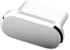 FPC USB-C Port Metal Charging Dock Anti Dust Protection Cover Plug Cap USB TYPE-C, Compatible with iPhone 17 | 16 | 15 | Pro | Plus | Pro Max (Silver)