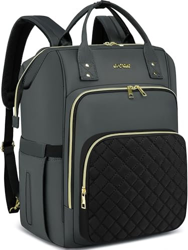 Cafele Laptop-Rucksack für Frauen, wandelbarer Rucksack für Lehrer Krankenschwester mit Wasserbeständig, Arbeitsrucksack mit USB-Anschluss, Pendler Rucksack, 2323H-03