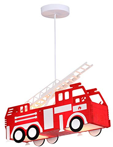 Feuerwehr-Auto Decken Pendel Kinder- Spiel- Zimmer Lampe Hänge Leuchte Beleuchtung