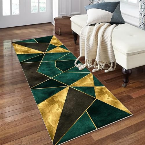 PaGuvFng Teppich Läufer 50 x 150 cm Extra Lange Läufer Teppiche für Flur rutschfest Waschküche Maschine Waschbar Küche Bodenmatte für Eingang Schlafzimmer Treppe Badezimmer