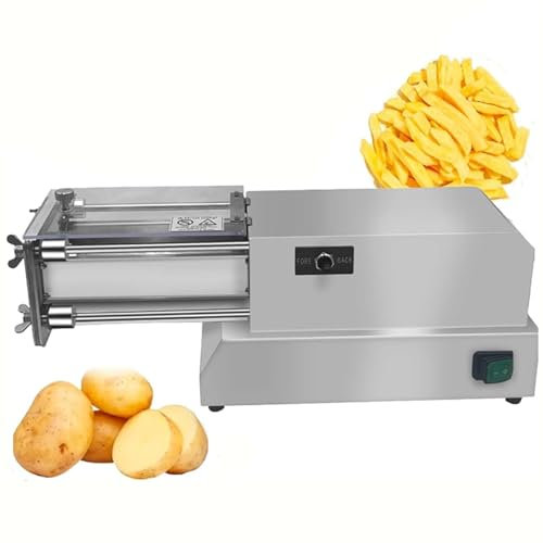 Machine À Couper Les Frites, Coupe-Pommes De Terre Professionnel En Acier Inoxydable Avec Lame Et Pieds À Ventouses Pour Couper Les Légumes À La Maison Pour Les Pommes De Terre (Argent 10 Mm)