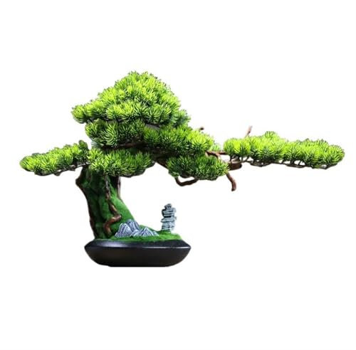 FAJNUZI2024 Künstliche Bonsai Chinesische Licht Luxus Simulation Baum Ornamente Eingang Schrank Dekorationen Büro Landschaftsbau Hotel Holz Wurzel Carving Kunstbaum Bonsai