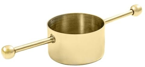 CHFYIJYHM Jigger en Acier Inoxydable, Mesure de Barre avec poignée, for Whisky, Cocktail, Outils de Bar, Accessoires de Bar(Gold Plated)