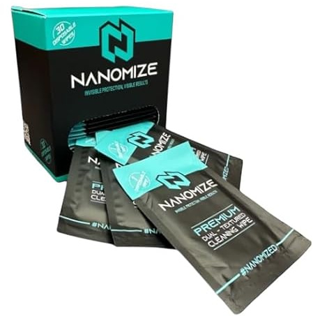 NANOMIZE Shoe Cleaning Wipes - Individually Wrapped, footwear Cleaning Wipes For All Fabrics, Leather, Suede, Nubuk, Nylon (Pack of 30)