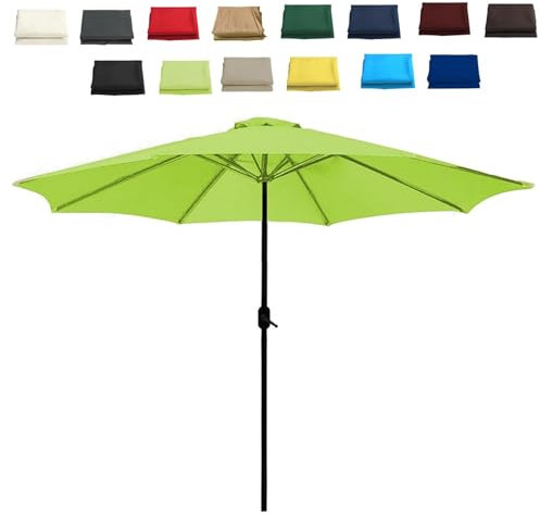 Ersatzbezug für 200cm / 27m / 300cm Sonnenschirm, Bezug für Gartenschirm, Stoffbezug für Terrassenschirm, passend für 6/8 Speichen