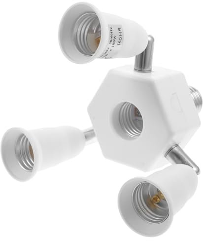 Gadpiparty Lichtsockel Adapter Basis Splitter Für Lampen Praktischer Lichtfassung Adapter Für Vielseitige Anwendungen Installieren Und Langlebig