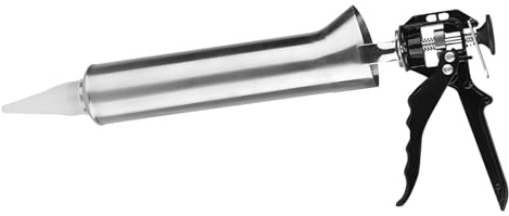Mortier de colle pointant le pistolet jointoiement, épaissir pistolet à calfeutrer carreau céramique acier inoxydable mortier jointoyant outil calfeutrage pulvérisateur avec 2 becs