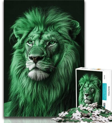 Puzzle für Erwachsene 1000 Teile Fantasy-Löwe 1000 Teile für Erwachsene Quizspiel ganze Familie 75x50cm