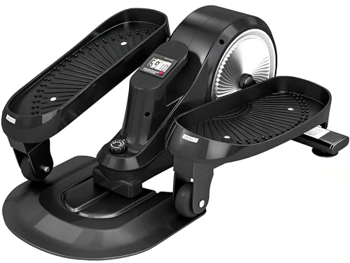 SPORTNOW Appareil elliptique de Bureau, exerciseur à pédales avec écran LCD, 8 résistances magnétiques Ajustables, Silencieux et Portable, 2 en 1, Exercice Assis et Debout pour la Maison, Mini