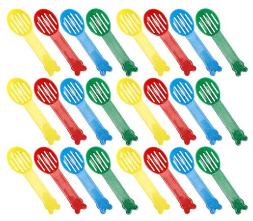 HEMOTON 40pcs Pet Sand Shovel Plastic Cat Litter Scoops Litter Picker for Hamster Poop Scoop Reptile Sandbox Cleaner Pet Cleaning Tool