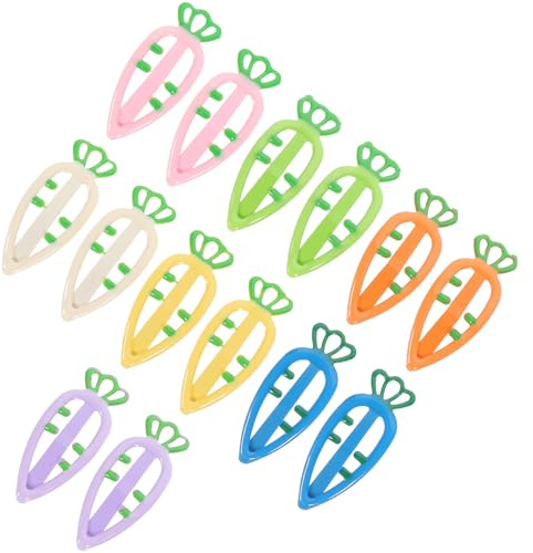 SUPVOX Pinzas Pelo de Zanahoria para Niña, 14 Piezas Pequeñas Accesorios Cabello en Colores Pastel, Clips Decorativos Ligeros y Seguros para Uso Diario y Fiestas