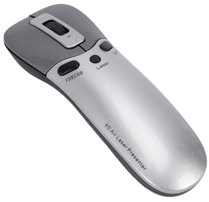 VBESTLIFE Control Remoto Inalámbrico para Presentaciones, Ratón Giroscópico de 2,4 G con Función Plug and Play, Presentador PPT Portátil para PC y portátiles.