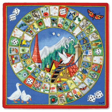 Eduplay Spielteppich Gänsespiel 92x92cm