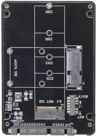 Xiwai Combo M.2 NGFF B-Key & mSATA SSD auf SATA 3.0 Adapter-Konverter-Gehäuse mit Schalter