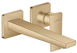 hansgrohe Wasserhahn Metropol, Unterputz Armatur für Wandmontage, Auslauf 22,5 cm, Brushed Bronze