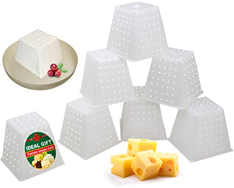 Kit de fabrication de fromage - Moule à fromage, passoire, moule à fromage, pyramide, 0,4 litres, lot de 7 pièces