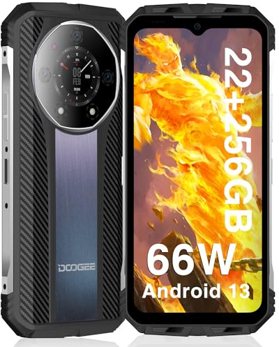 DOOGEE S110 Movil Irrompible 22GB+256GB (TF 2TB), 50MP Cámara, Movil Indestructible 10800mAh Batería, 6,6 FHD+ 120Hz Teléfono Móvil Todoterreno, Helio G99, IP68IP69K/NFC/Huella Dactilar/Face ID