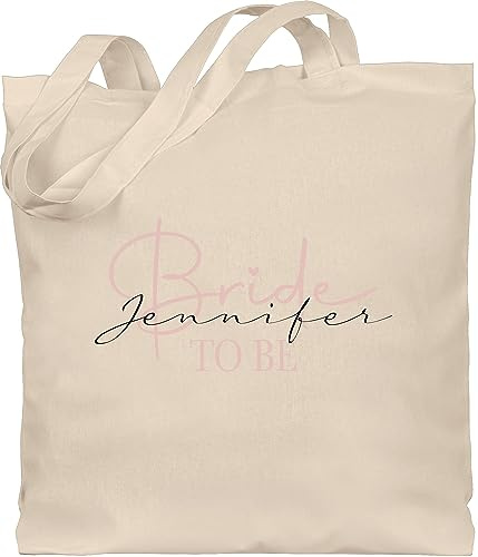 Geschenk mit Namen personalisiert by Shirtracer - Baumwolltasche - JGA Junggesellenabschied - Bride to be