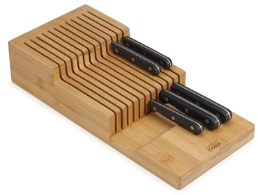 Joseph Joseph DrawerStore Messer-Organizer, für bis zu 12 Messer, Küchenorganisation & Schubladenaufbewahrung - Bambus