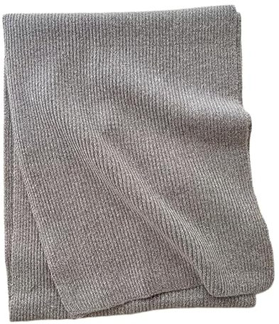 REPALY Schal Damen 1 Stück Einfarbiger Strickhalsausschnitt Damen Winter Warm Verdickter Wollschal Grau