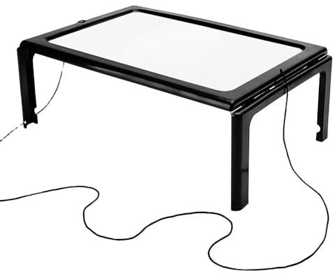 KAV Desktop Foldable Chest Hanging A4 Full Page Magnifying Glass - 3X Magnification with Built-In Stands, Ideal for Low Vision Aid, Reading Newspapers, Books, Maps, and Magazines