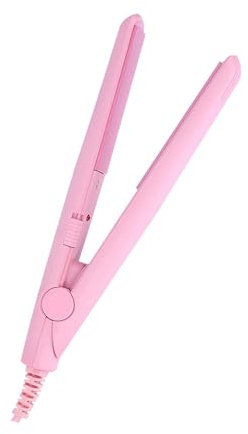 Plancha de Pelo de Hierro Plano 2 en 1, Mini Plancha de Pelo con Placa de Turmalina de Cerámica Flotante, Rizador Plano de Calentamiento, Apto para Todo Tipo de Cabello,