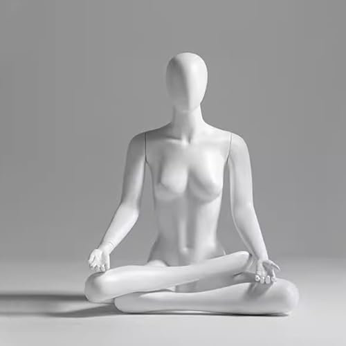 Mannequin Yoga Pose Schaufensterpuppe Frau, Weiße Realistische Schaufensterpuppen Körperbrennso für Die Studiodekoration, Kleiderform Ganzkörperdummy Zum Zeichnen, Einzelhandelsdisplay ( Color : Style