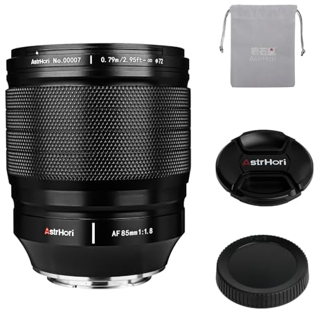 AstrHori 85mm F1.8 Objectif à Mise au Point Automatique Plein Format Objectif téléobjectif Moyen pour Portrait pour appareils Photo sans Miroir Nikon Z Mount Z5,Z6,Z6II,Z7,Z7II,Z8,Z9,Z30,Z50,ZFC