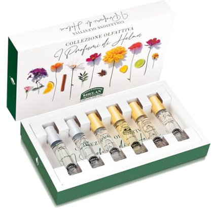 Helan - Collezione Olfattiva nr.1 con 6 Profumi in Fiale da 10 ml, Kit Profumo Uomo e Donna in Fragranze da Scoprire, Set Percorso Olfattivo per Idee Regalo Donna e Uomo Made in Italy