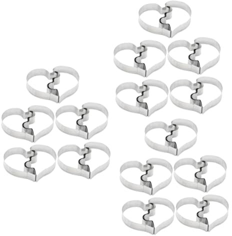 Amosfun 15 Stk Obstschneider schokoladenform pralinenförmchen kuchen platte kuchenplatten Keksausstecher Herz Backformen für Kuchen Formen in Form eines Eiffelturms Keksformen Silver