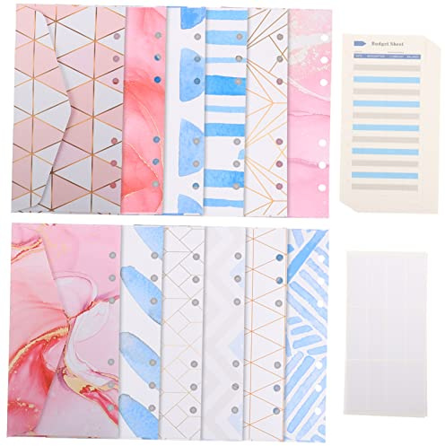 TOGEVAL Budget Selbstgemacht Umschläge 18 X 9,5cm Loseblatt Bargeldumschläge aus Papier für Budget Planer Binder