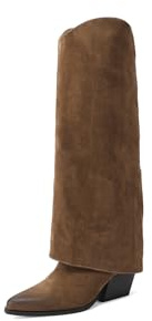 QUEEN HELENA Stivali Texani Alti Donna con Gambale Largo X31-109