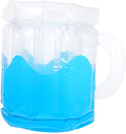 SECFOU Inflatable Beer Shaped Cooler for Pool Parties Portable Beverage Holder for Bbq Beach Summer Gatherings Lightweight Quick Setup Ice Bucket for Outdoor Fun