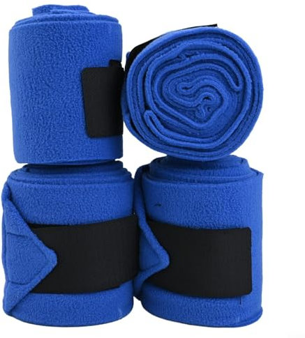 Zoegneer 4 Rollen Pferdebeinbandagen Bandage Set Pferdebandagen Beinbandagen schützende Reitausrüstung für Reitshow Performance Kühe Pferde 3 Meter (blau)