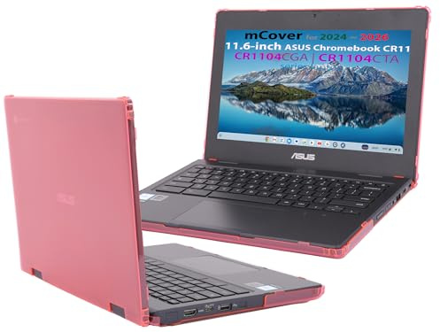 mCover Funda Solo Compatible con computadoras portátiles ASUS Chromebook CR1104CGA / CR1104CTA / CR1104FGA/ CR1104FTA Series de 11.6 Pulgadas (no es Compatible con ningún Otro Modelo ASUS) Rosa