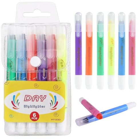 Bibeln överstrykningspenna set barn, 6 färger gel överstrykningspenna bibel märkpenna pastell highlighter penna No Bleed Dry snabb giftfri för att lyfta fram dagbok, bibel eller anteckningsbok i