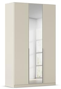 Rauch Möbel Alabama, Kleiderschrank, Farbe Beige, Breite 136 cm | Schrank, 3-türig, mit Spiegel, Zubehör Classic, für Schlafzimmer, Kinderzimmer, Gästezimmer, Homeoffice, Garderobe, Flur