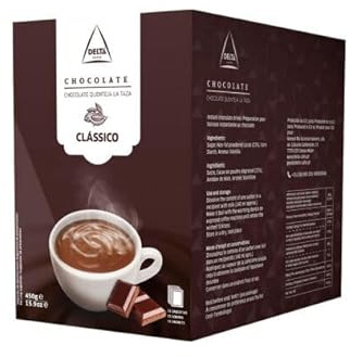 Delta Cafés Chocolat à la Tasse Classique, 2 Étuis de 15 Sachets, 30 g par Sachet, Boisson Chocolatée