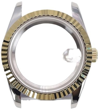 1 st 39 mm vattentät klockfodral och rem med glidspänne for Miyota 8215 Movement Safirglas(NO.45 Glass Back A)