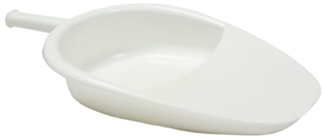 PA GROUP Padella Sanitaria per Allettati e Disabili – Made in Italy – Padella Letto per Anziani e Pazienti – Polipropilene Sterilizzabile – Resistente fino a 140 kg – Bianco, 1 pz