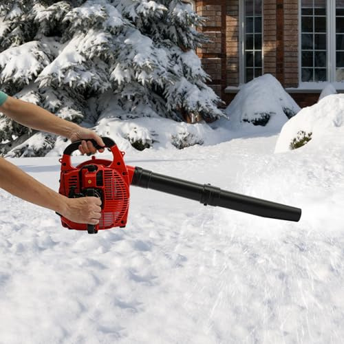 Aspirateur à main à flux d'air 275,45 CFM - Souffleur à feuilles à essence avec sac de récupération - Aspirateur à feuilles à essence - Batterie avec moteur 25,4 cc à 2 temps - Fonction soufflage et
