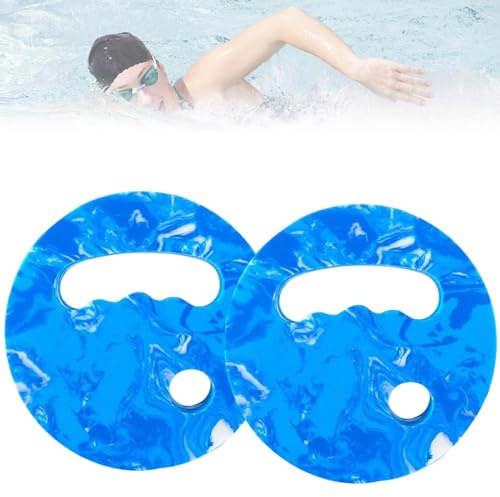 Riaisttd Tavola da nuoto per mani, 2 pezzi, galleggiamento per allenamento, facile da impugnare e impugnare, dischi da nuoto, per feste, sport all'aperto, ginnastica acquatica, estate, vacanze