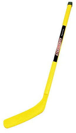 Cosom Elementary Plastic Hockey Sticks for Floor Hockey, Ice Hockey, and Street Hockey for Kids, Youth Hockey Training Equipment, Physical Education Equipment, Plastic 36 Stick, Standard Shaft Yellow