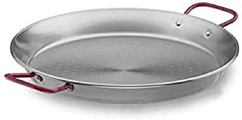 Lacor 63661 PAELLERA DE Hierro 60 CMS, Lega di Acciaio, Nero, 60 cm