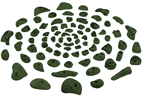 ALPIDEX 80 Klettergriffe Klettersteine 6-10 m² Größen XL L M S Starterset | Bouldersteine, Bouldergriffe, Kletterwandbau, Spielturm, Trainingswand, wetterfest, Indoor, Outdoor, Klettern, Kinder