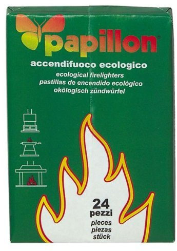 Accendifuoco ecologico per legna e carbone inodore â€“ atossico â€“ conf. 24 cubetti