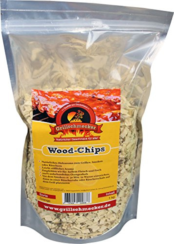 Grillschmecker Wood Chips 1 kg Orangenholz - Natürliches Holzaroma zum Grillen, Smoken & Räuchern -
