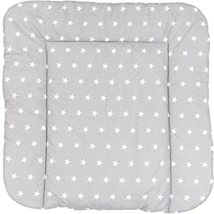 TupTam Colchón para Cambiador para Bebés Niños y Niñas, Estrellas Gris, 75 x 85 cm
