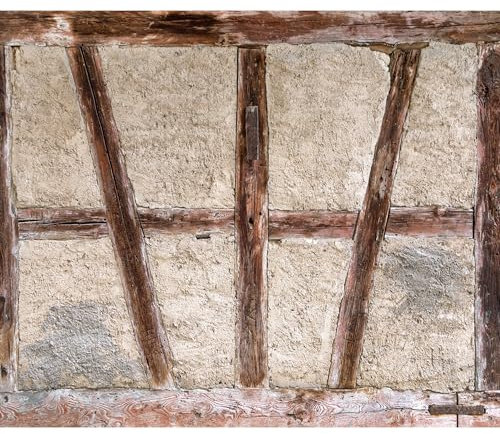 decomonkey Fototapete Steinwand Stein 300x210 cm XXL Design Tapete Fototapeten Vlies Tapeten Vliestapete Wandtapete moderne Wand Schlafzimmer Wohnzimmer Holz Holz braun